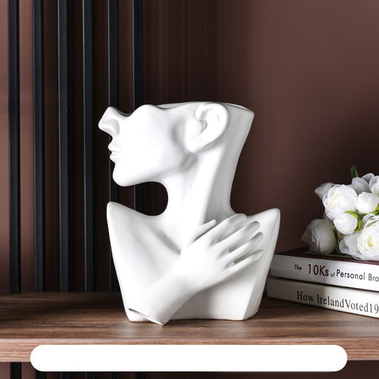 Abstract Portrait Ceramic Vase