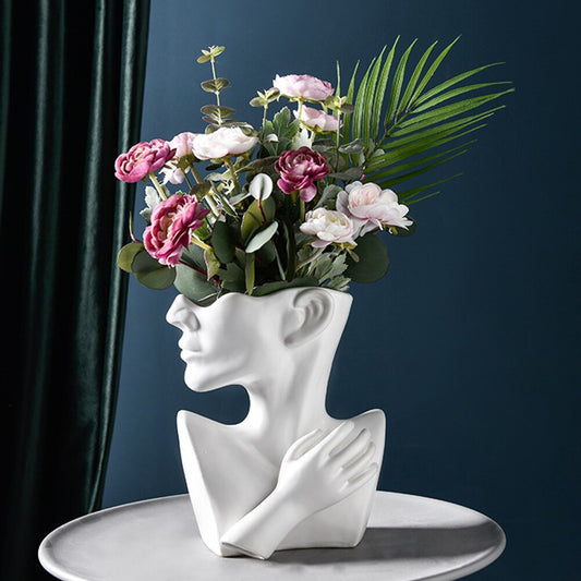 Abstract Portrait Ceramic Vase