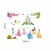 Snow White Princess Castle Wall Sticker For Girls Room