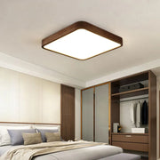 Modern LED Ceiling Lights Real Wooden Lamps