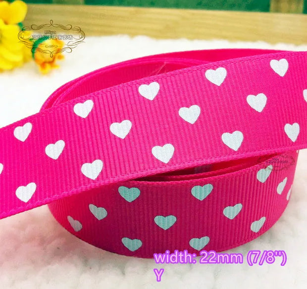 little heart printed Grosgrain Ribbons Valentine Tapes