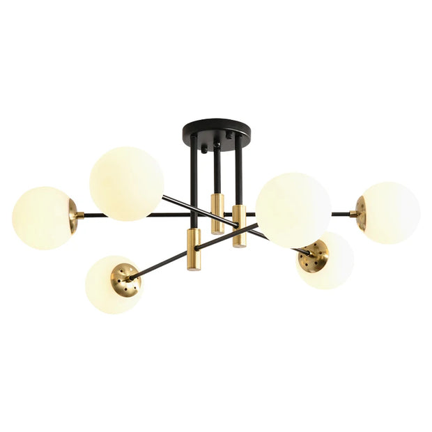 Black Gold LED Chandelier Lighting For Bedroom Living