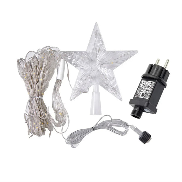 Star String Fairy Lights with Star Topper Waterfall