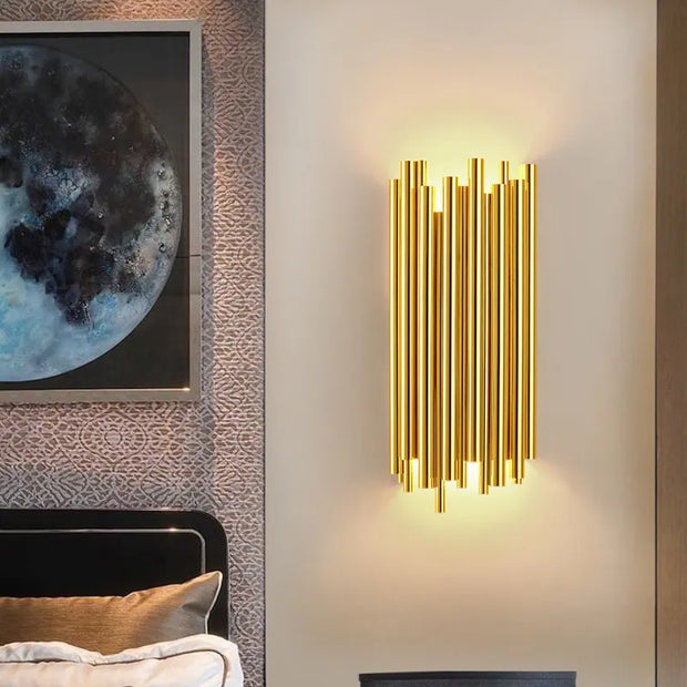 Modern Gold Crystal Wall Lights Bedside for Bedroom Living