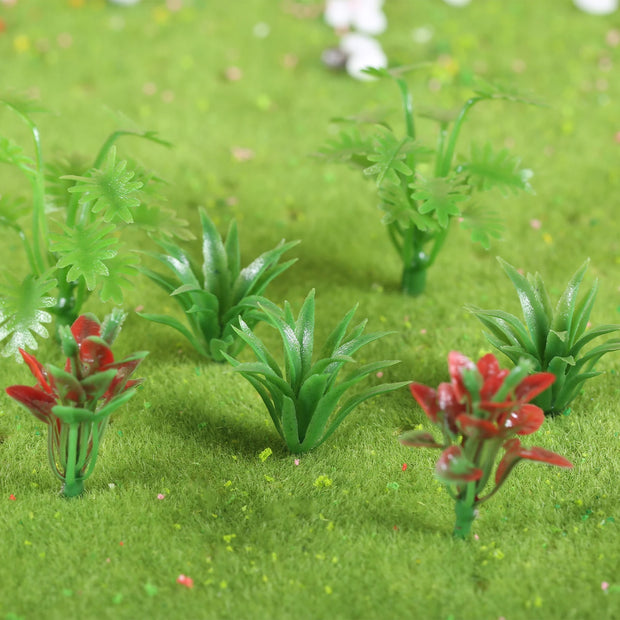 set Plant Models Colorful Flower Grass Tree