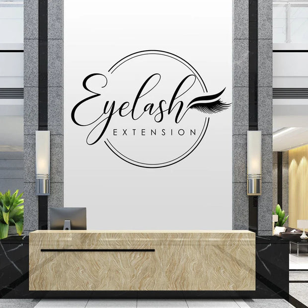 Eyelashes and Eyebrows Wall Decal Lashes and Brows Window Sticker