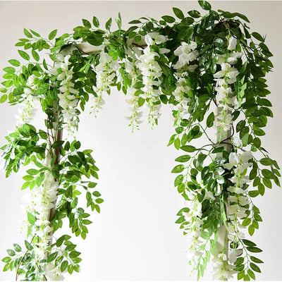 Flower String Artificial Wisteria Vine Garland Plants