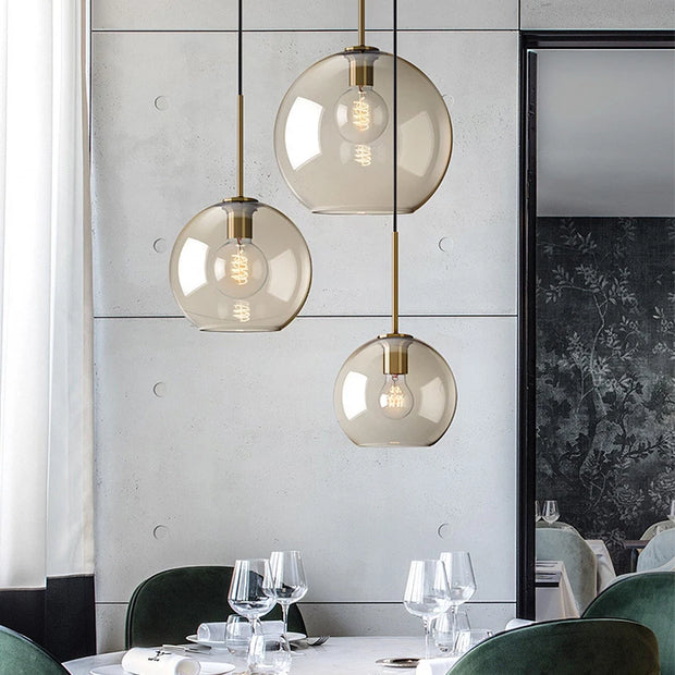 Nordic Modern Glass Pendant Lamp Industrial Decor LED