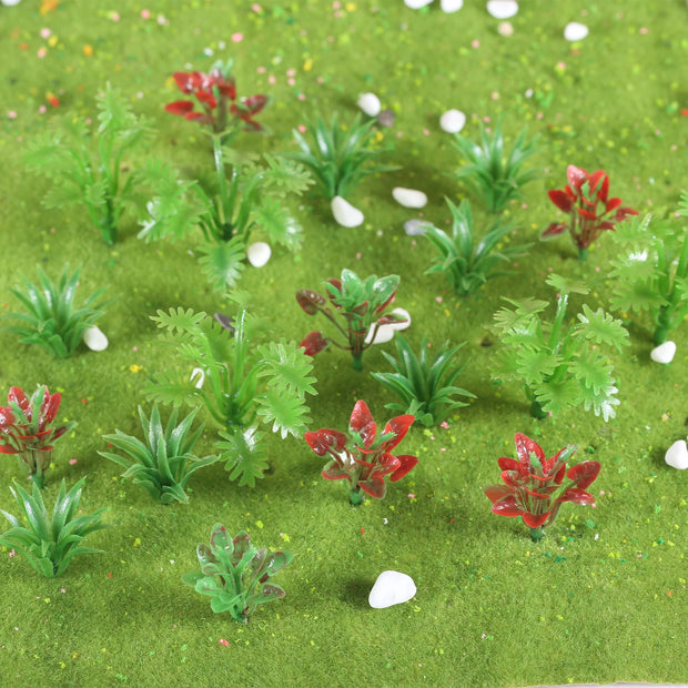 set Plant Models Colorful Flower Grass Tree