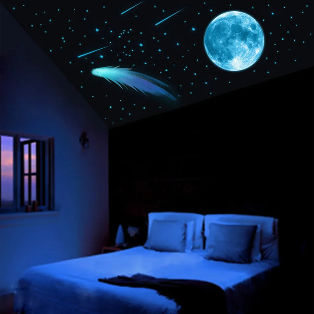 Luminous Stars Dots Planet Wall Sticker