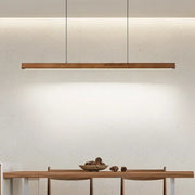 Modern LED Pendant Light wood Long Strip