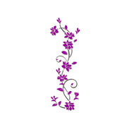 3D Acrylic Wall Sticker DIY Rose Flower Vine Wall