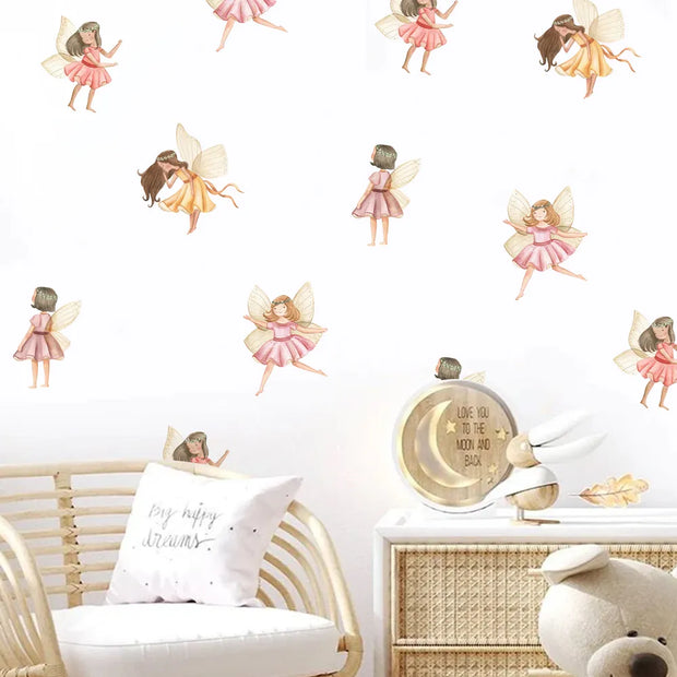 Cartoon Beautiful Fairy Wall Stickers for Kids