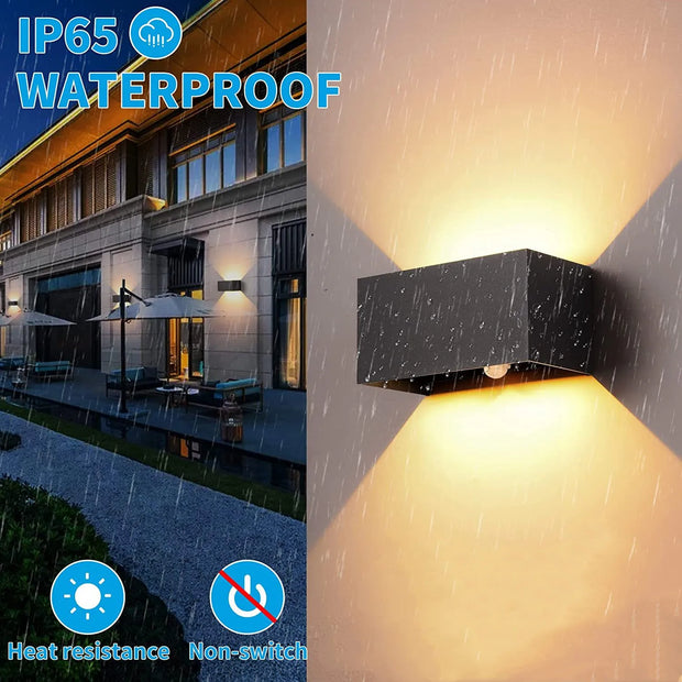 Smart LED Outdoor Wall Lights Waterproof Motion