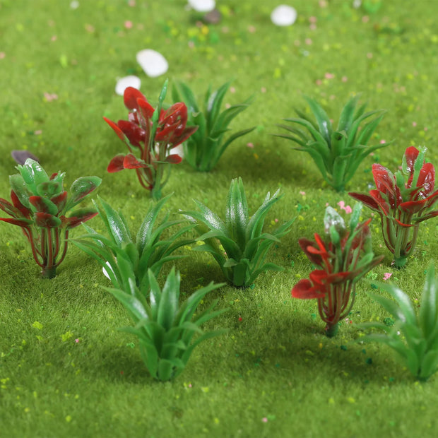 set Plant Models Colorful Flower Grass Tree