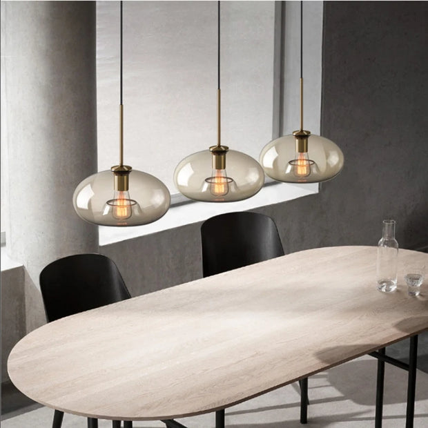 Nordic Modern Glass Pendant Lamp Industrial Decor LED